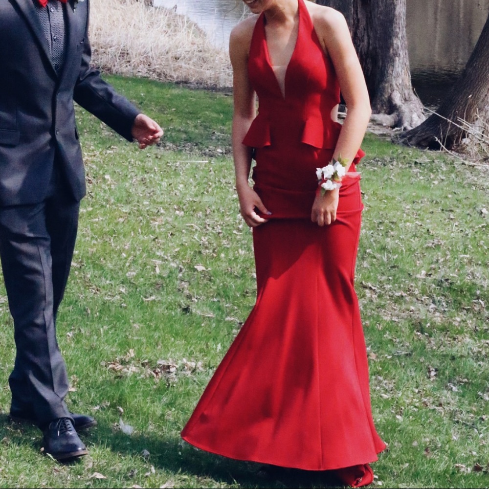 Red Faviana Prom Dress